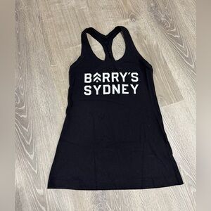 lululemon athletica Black Tank Top with White Print Barry’s Sydney